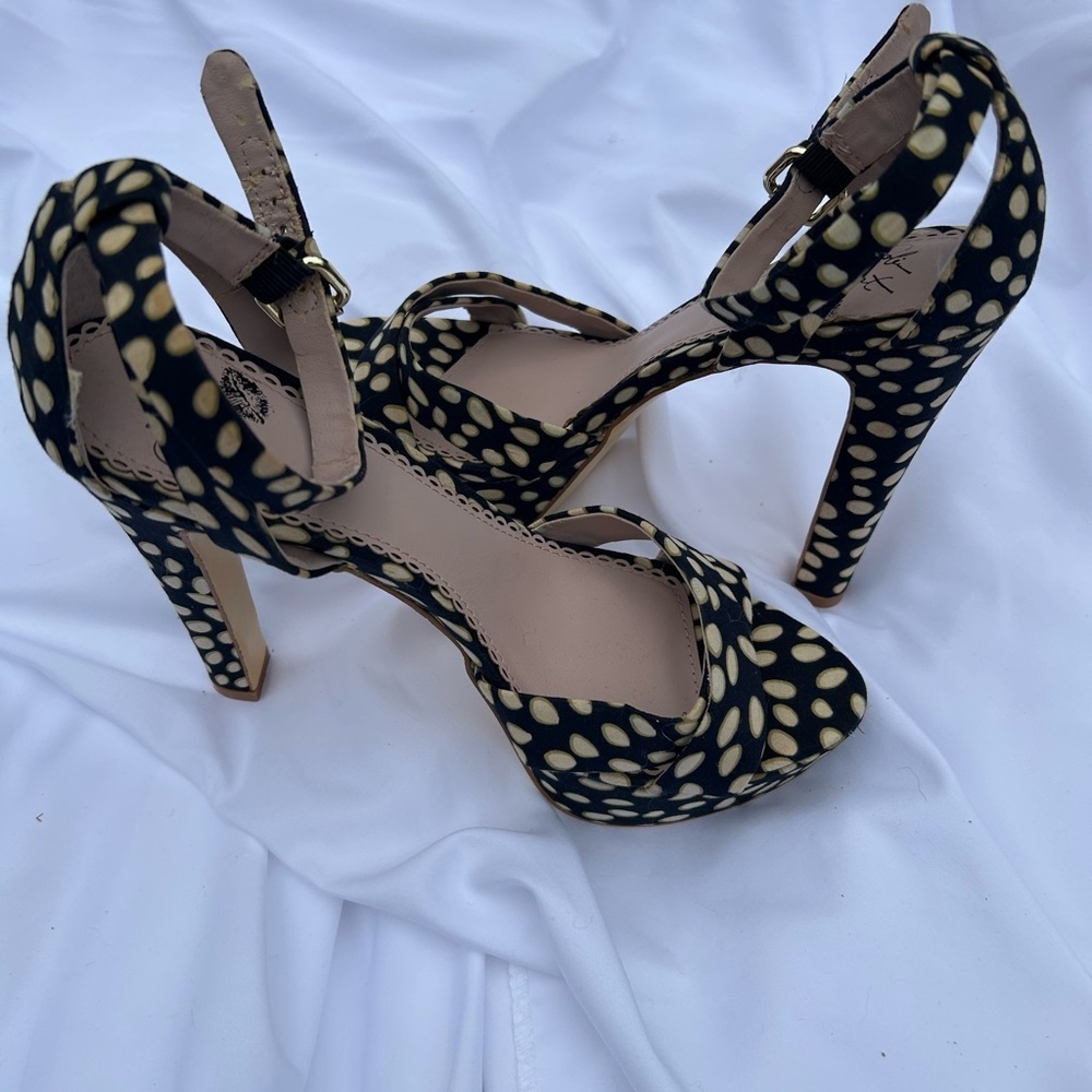 Vintage Colin Stuart size 9 animal leopard print platform strappy mobwife - Picture 10 of 10